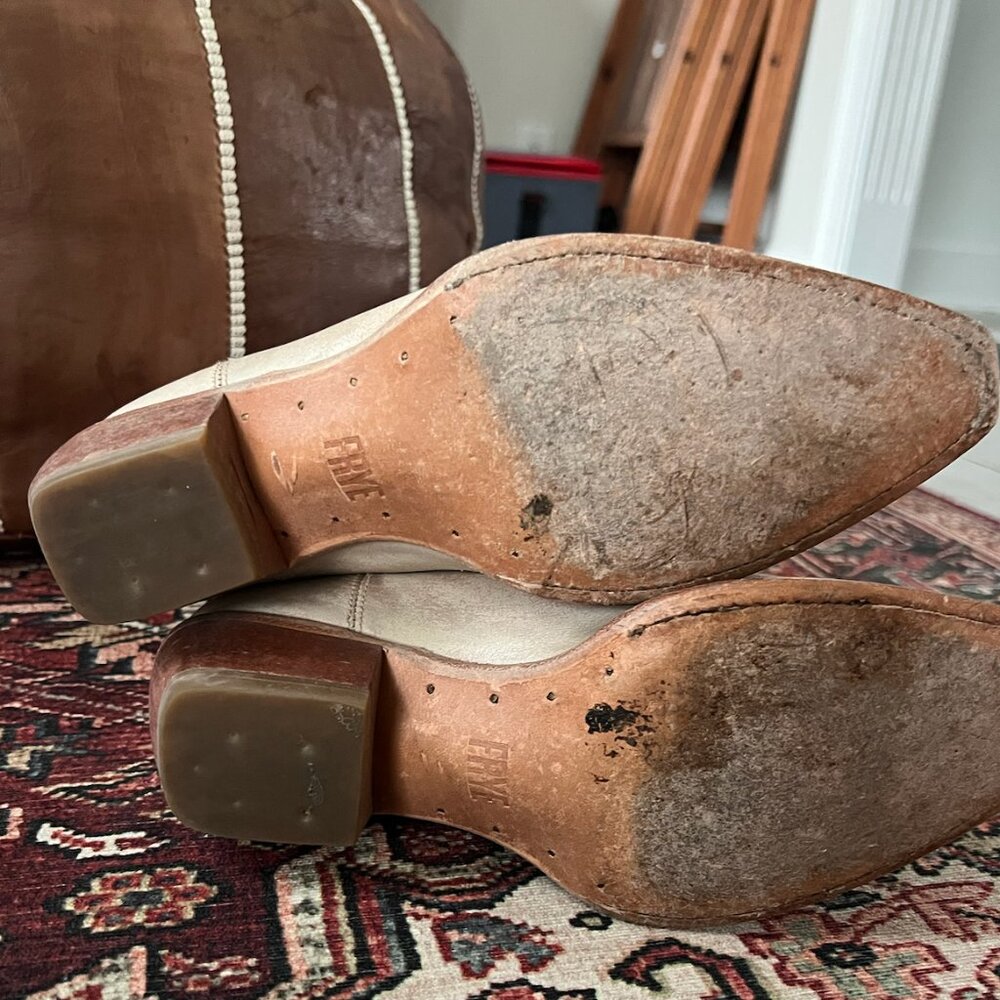 Frye Beige Suede Ankle Boots - Picture 4 of 5